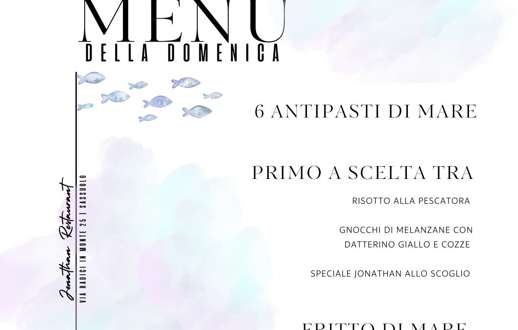 Menù della domenica